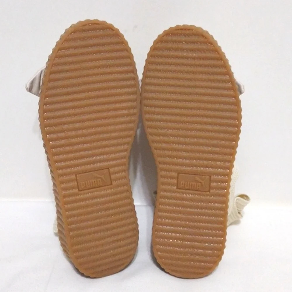 Fenty Puma by Rihanna Bow Creeper Platform Sandals 7.5 Gladiator Lace Up Trendy
